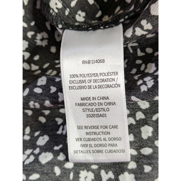 Sweet Baby Jamie Tiered Black Floral Midi Skirt Size XS - Picture 8 of 8